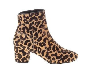 Cole Haan women's 6.5 Leopard Print boots, ankle, chunky heel, animal print